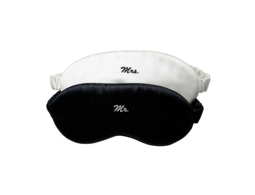 Mr & Mrs Silk Splendor sleep mask set